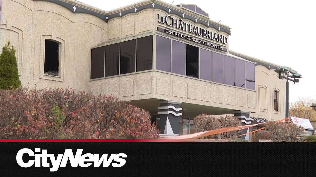 Le Ch&acirc;teaubriand hall in RDP damaged in overnight fire