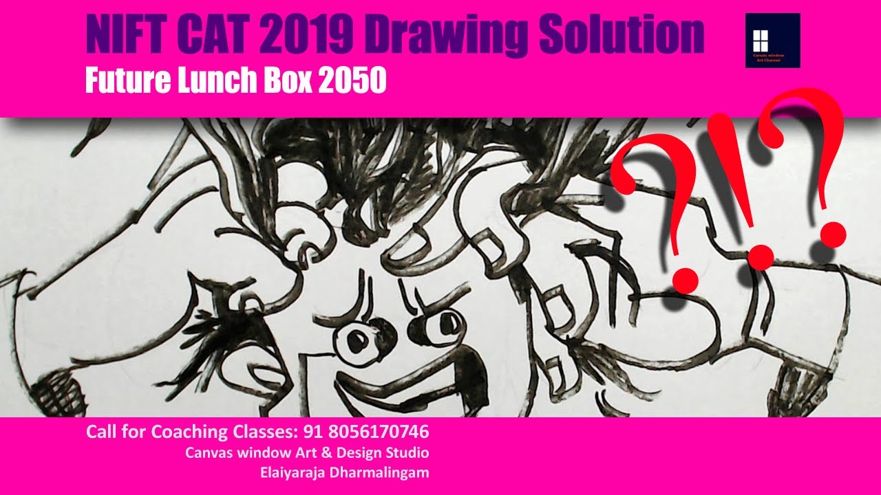NIFT CAT 2019 Drawing Solution - 2050 Future Lunch Box - Design Idea