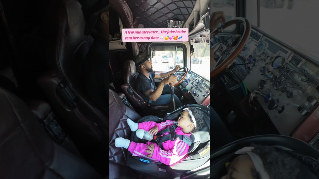 The jake brake put her to sleep. #peterbilt #truckdriver #trucking #caterpillar #6nz #jakebrake