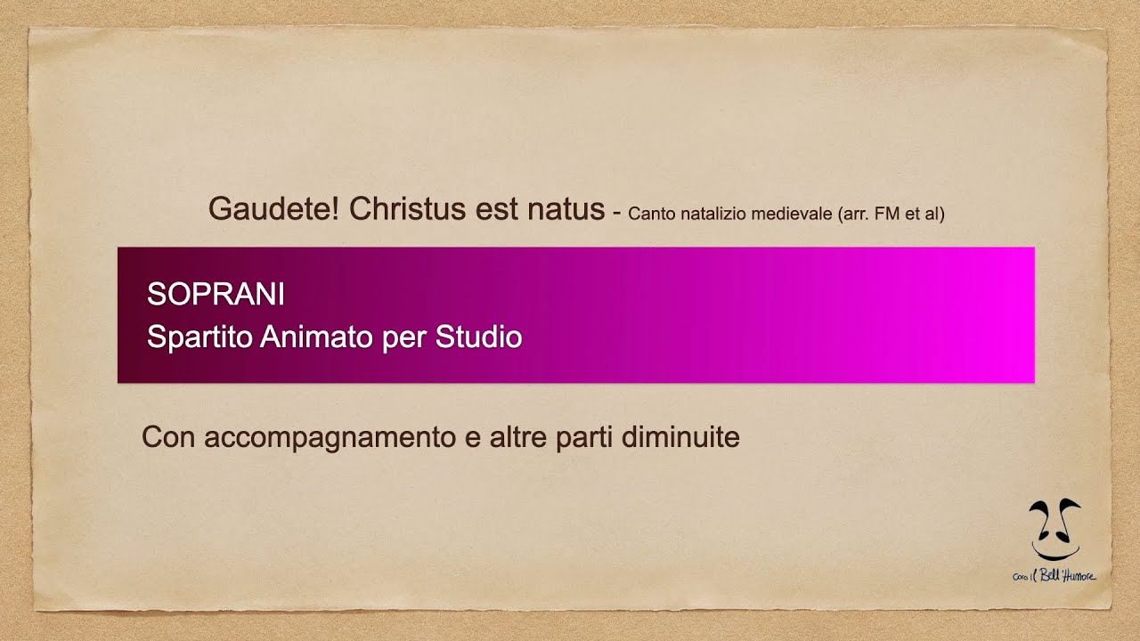 Gaudete  Christus est natus SOPRANI 1