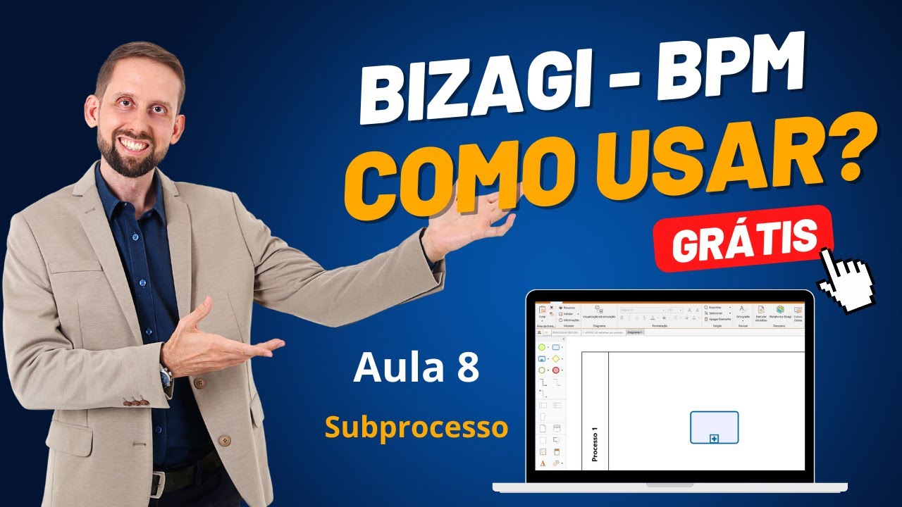 Aula 8 - Curso GRATUITO de Bizagi: Dominando o 'Subprocesso' 🔀