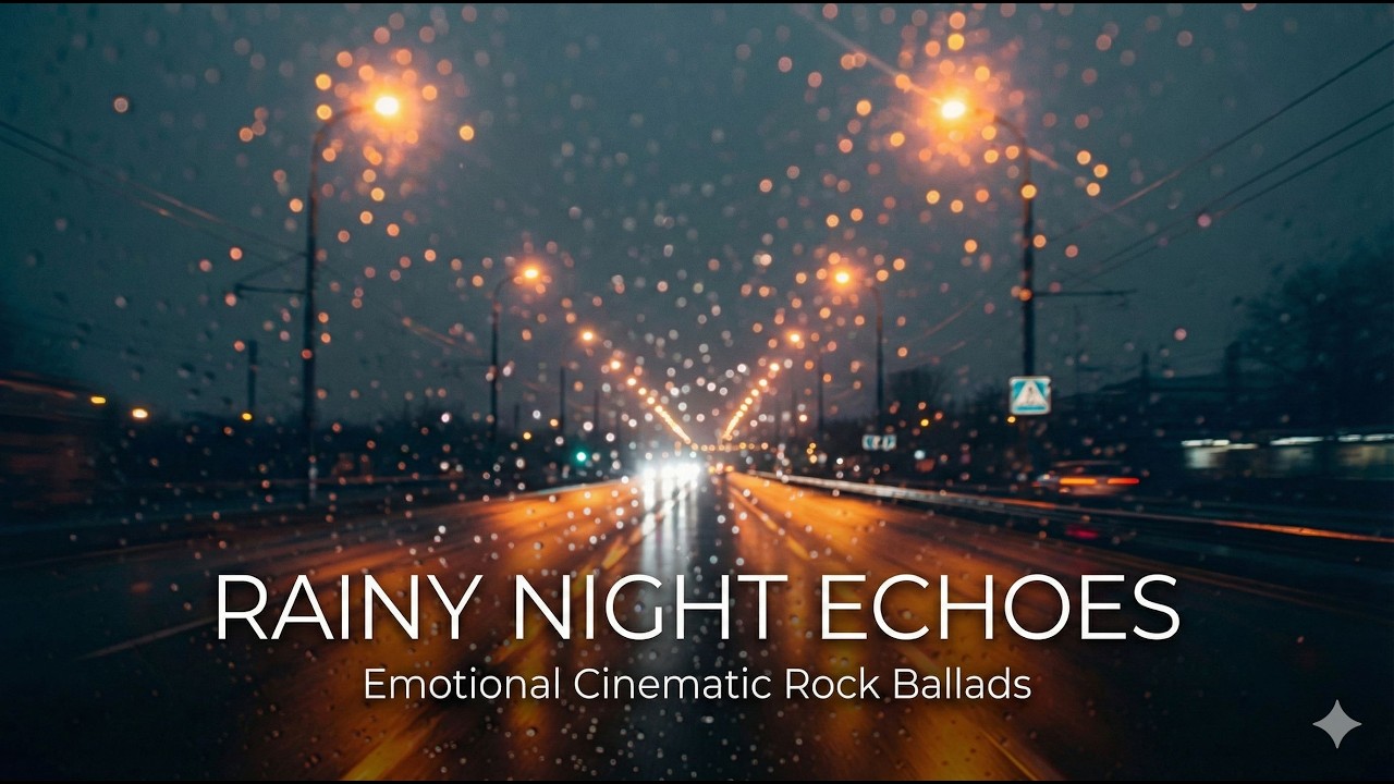 [Playlist]비 오는 밤, 감성을 적시는 시네마틱 락 발라드 연주곡 | 고요한 새벽, 차분한 휴식 음악