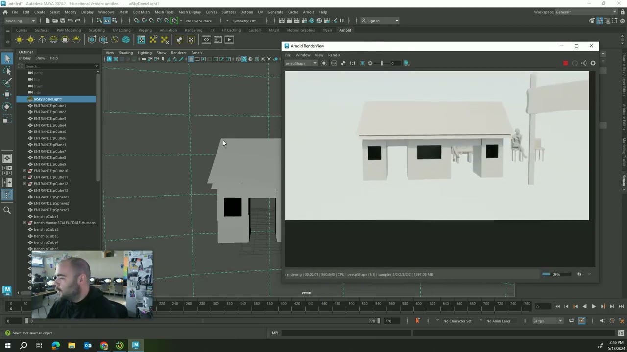 How to render images in Maya
