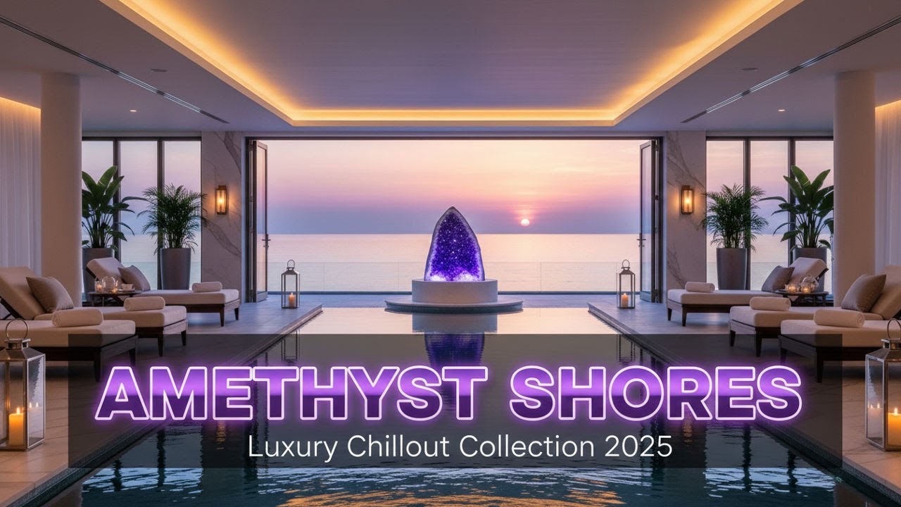 Amethyst Shores 💎 Luxury Chillout Collection 2025 | Relaxing Ambient Ocean Spa Music