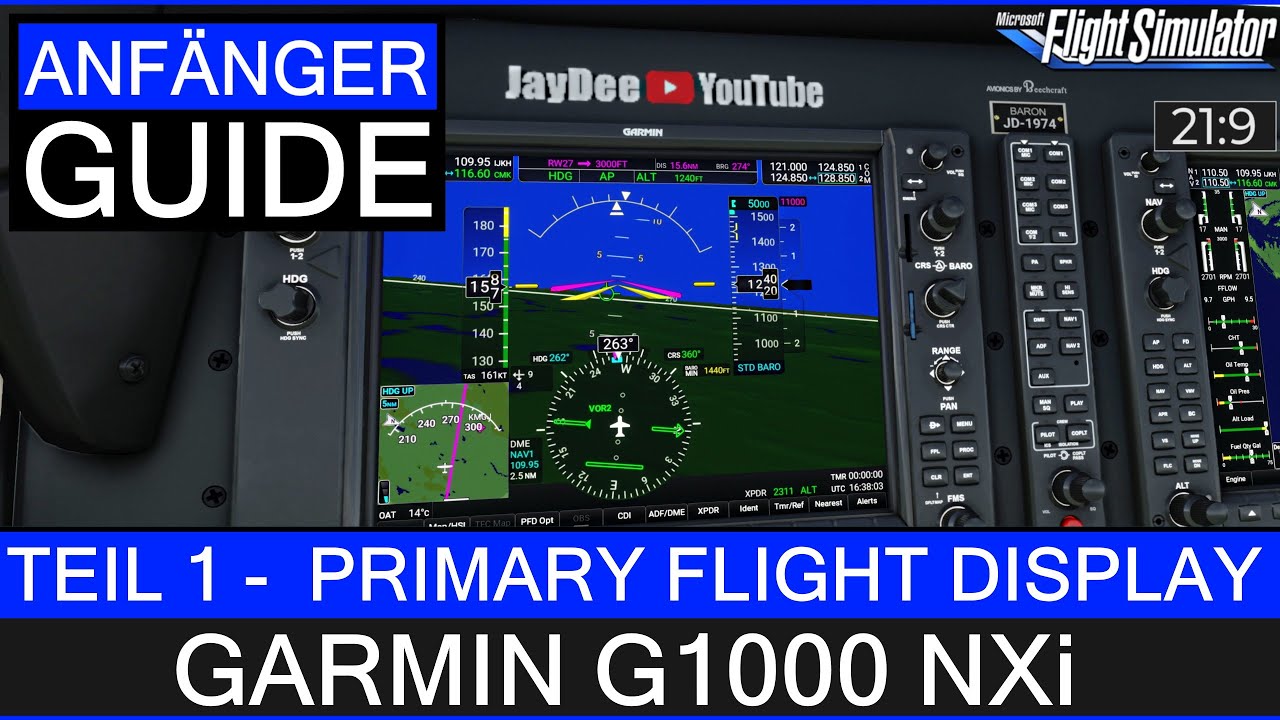 G1000 NXi - Anfänger Guide 1 - Primary Flight Display ★ MS Flight Simulator