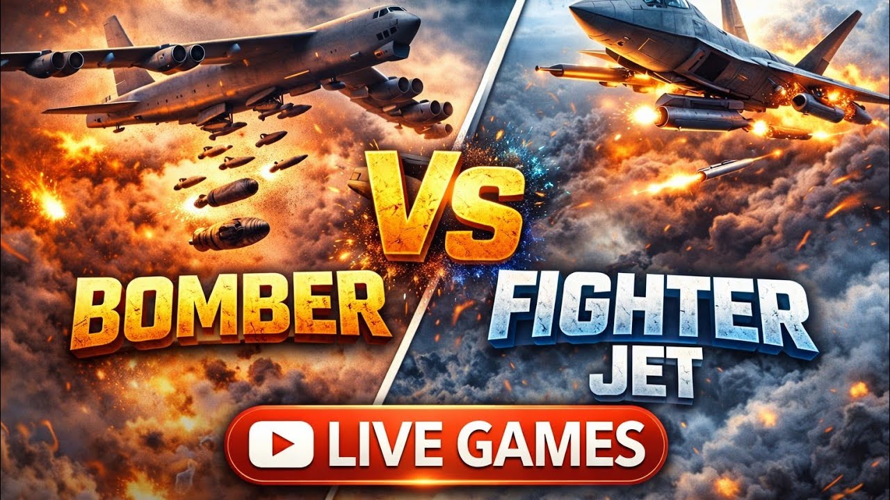 Bomber vs Fighter Jet Fight | Live War Game Battle 🔴