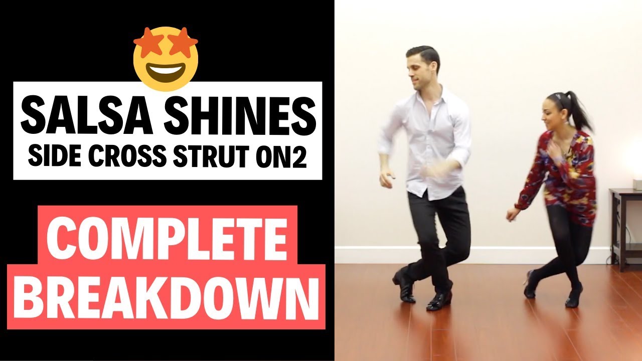 Salsa Shines On 2 - Side Cross Strut (FULL INSTRUCTION) | TheDanceDojo.com