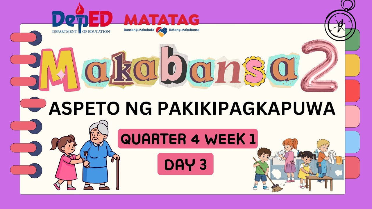 MAKABANSA GRADE 2 QUARTER 4 WEEK 1 DAY 3  Aspeto ng Pakikipagkapuwa