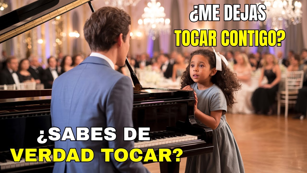 NIÑA POBRE LE PIDE AL JOVEN MILLONARIO TOCAR EL PIANO EN PLENA FIESTA… SU RESPUESTA PARALIZÓ A TODOS