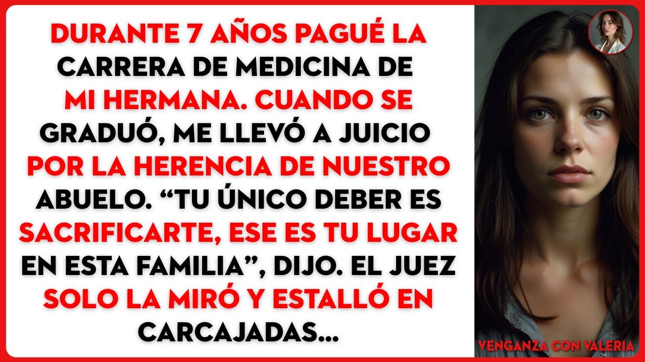Durante 7 años pagué la carrera de medicina de mi hermana. Cuando se graduó, me llevó a juicio por..