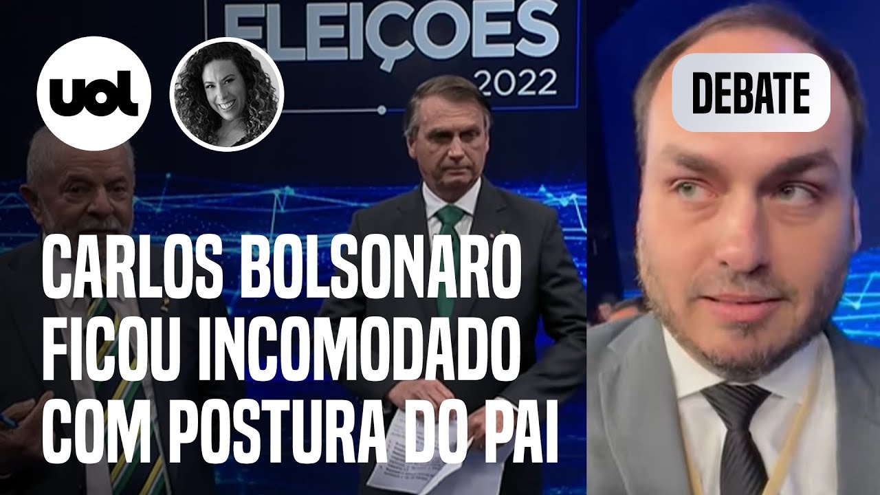 Carlos Bolsonaro ficou incomodado com postura de Bolsonaro nas câmeras em debate | Fabíola Cidral
