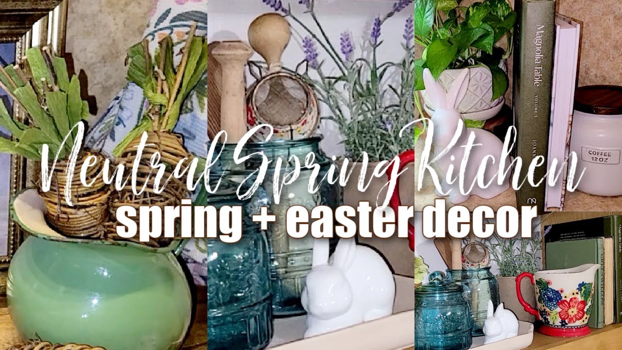 🐇🥬SPRING + EASTER DECORATE WITH ME | COTTAGE KITCHEN DECORATING IDEAS / ROBIN LANE LOWE