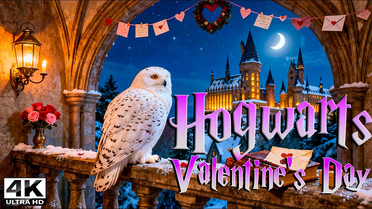 When Love Whispers at Hogwarts ❄️🕯️ Valentine’s Night Ambience & Calm Music