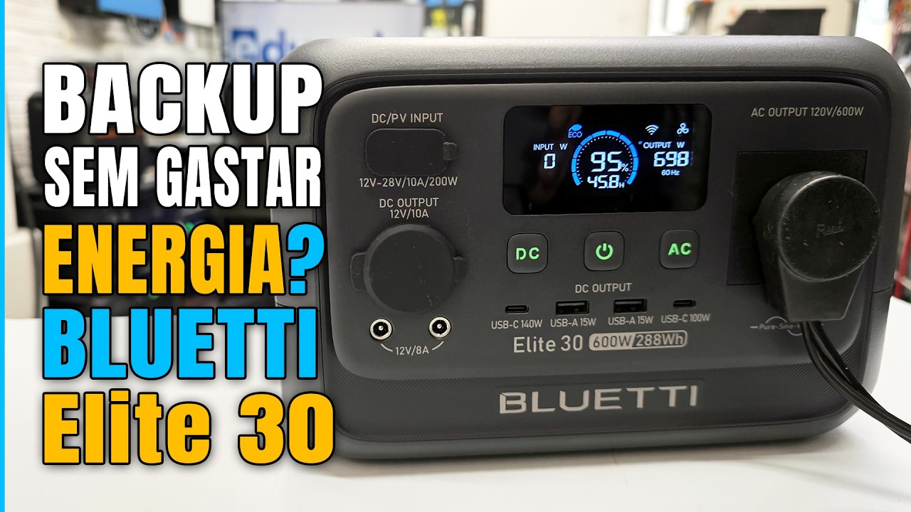 BLUETTI Elite 30 V2 Toca Várias Coisas na Casa em 1 Apagão! | Eduardo Aquino | Solar Off Grid