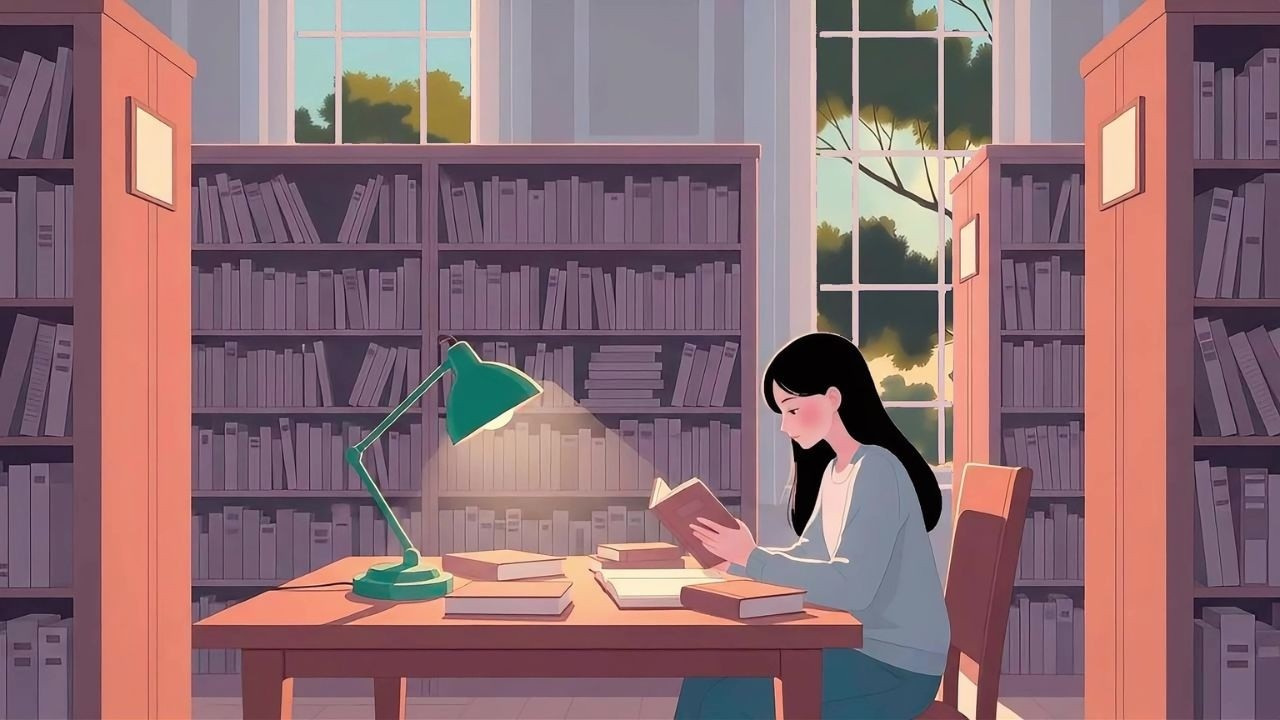 Relaxing Library Ambience 📖 Soft Music for Study, Focus & Relaxation