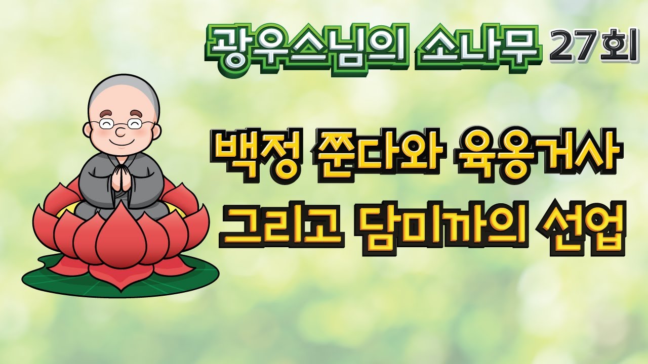 백정 쭌다와 육옹거사 그리고 담미까의 선업 | 광우스님의 소나무 27회