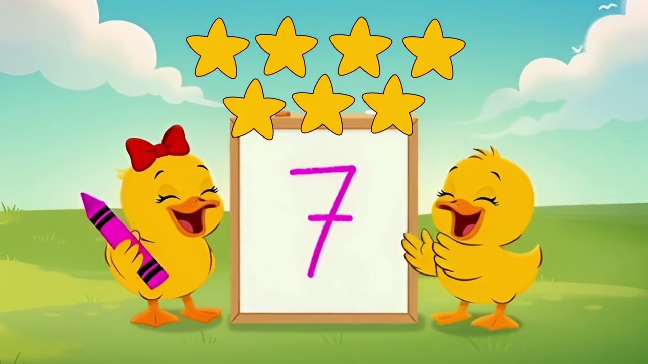 Learn Numbers 1–10 | Ducks Writing with Crayons 🖍️ | Counting for Toddlers