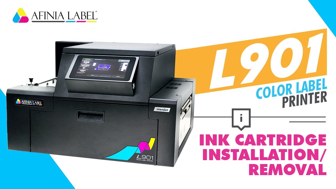 Ink Cartridge Installation & Removal - L901 Label Printer from Afinia Label