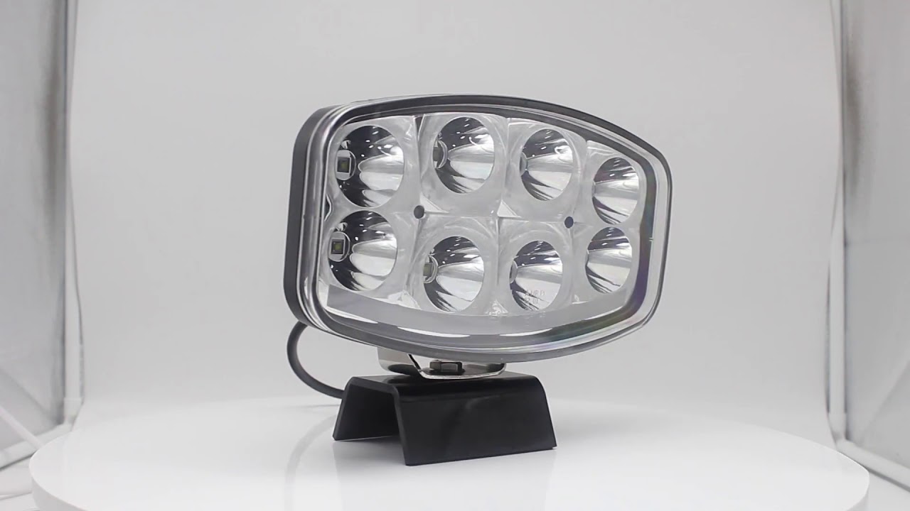 9″ Oval LED Driving Light Spot Beam With Side Curved Accent 6500 Lumens