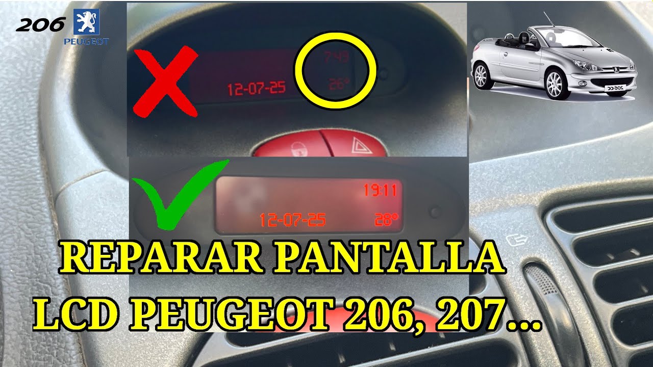 Cómo Desmontar la Pantalla Multifunción del Peugeot 206 CC | Fallo Común y Solución Fácil