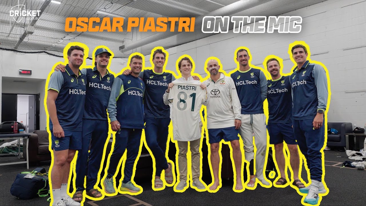 When F1 driver Oscar Piastri met the Australian men's cricket team