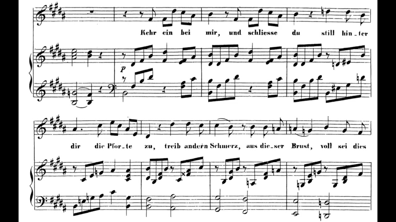 Du Bist die Ruh (F. Mendelssohn) Score Animation