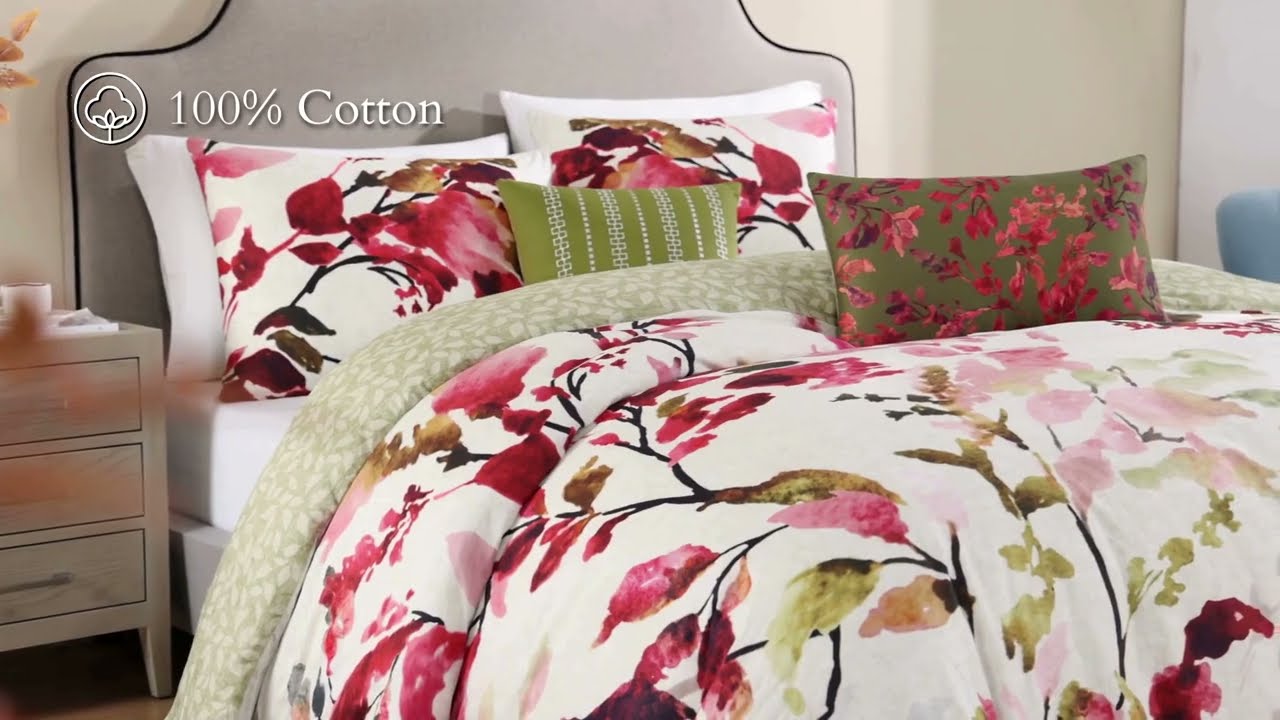 🍁 Embrace Fall Elegance with the Leaves on Linen 5-Piece Comforter Set | Cozy Up in Style!🍂 #bedsets