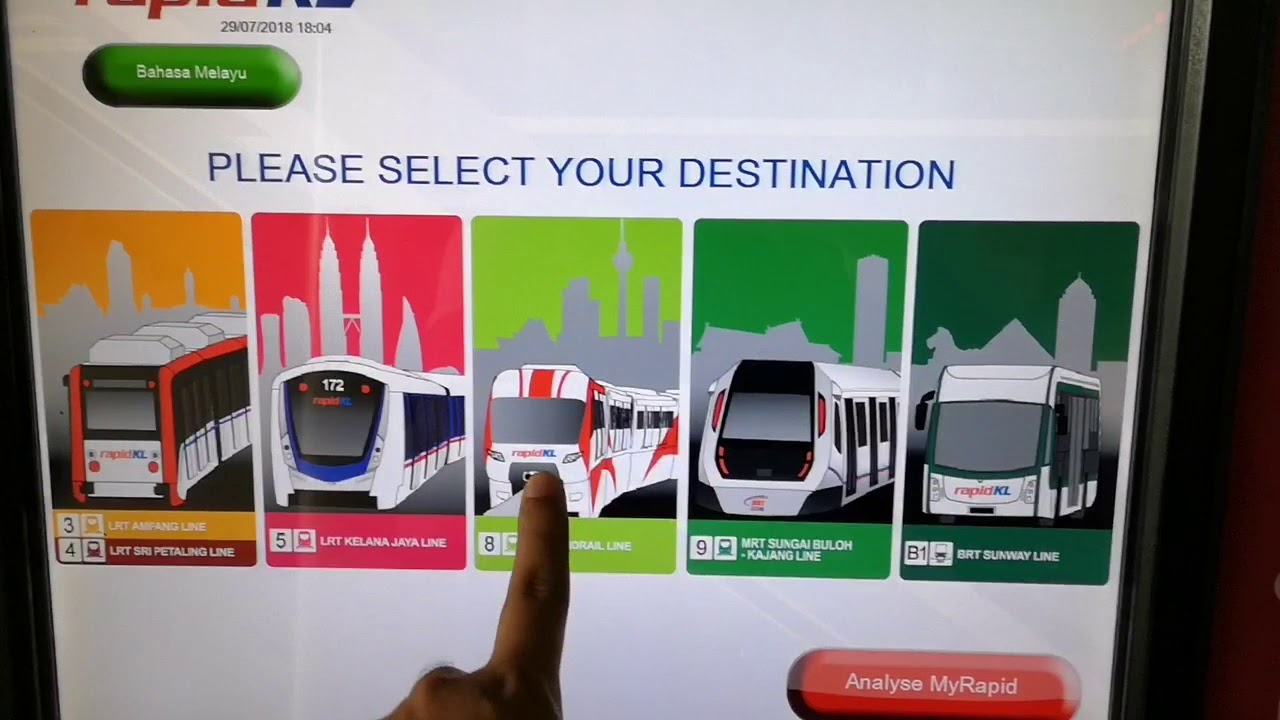 How to buy and use Train Ticket in Kuala Lumpur, Malaysia