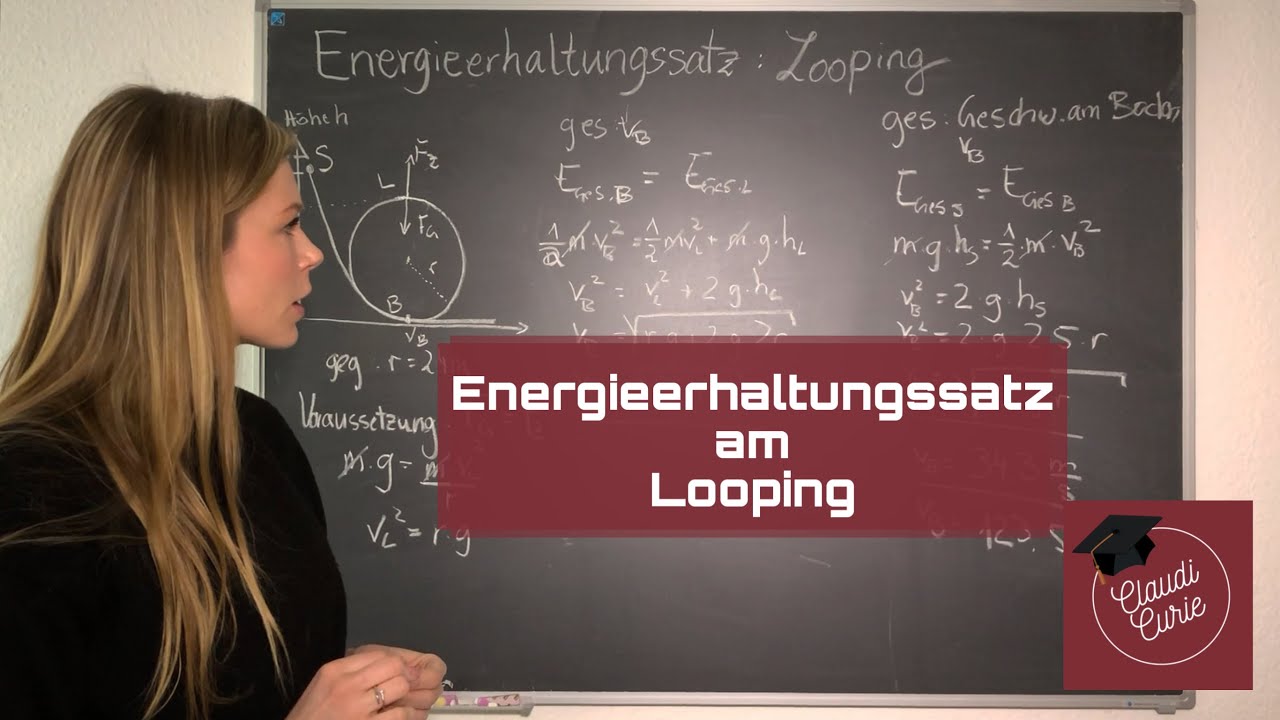 Energieerhaltungssatz am Looping (Schleifenbahn) | Kreisbewegung | Mechanik | Physik