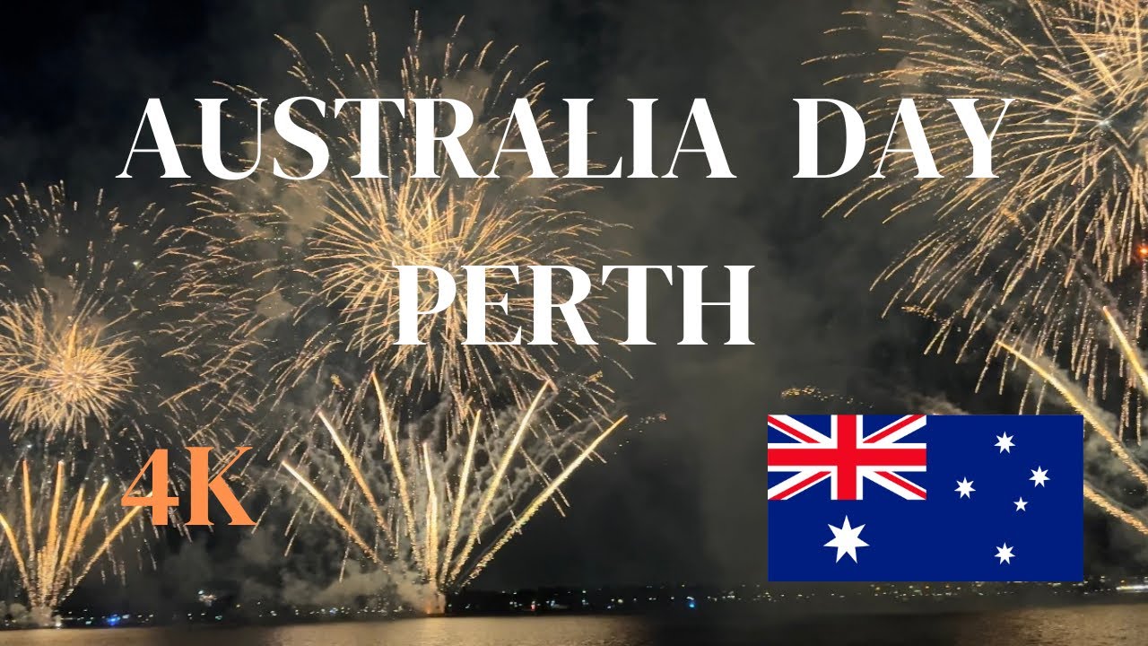 Australia Day Fireworks 2024 #perth #australia #travel  #firworks #drone #food #australiaday