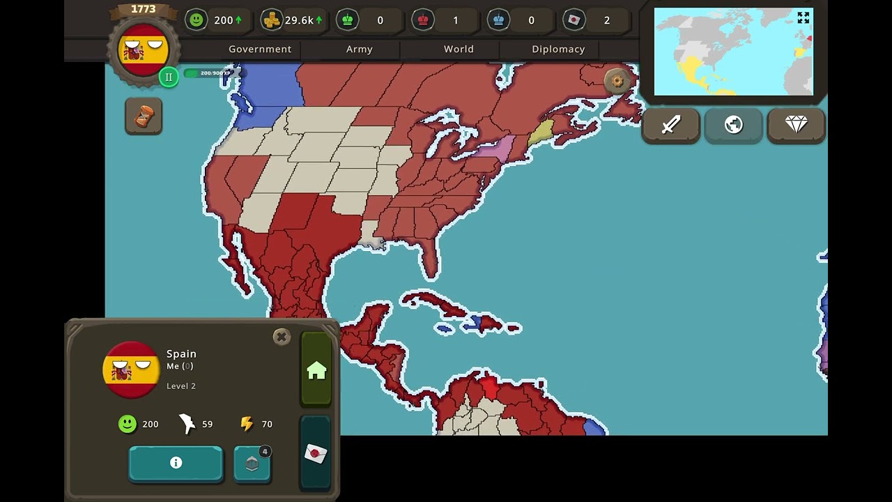 Game play as Spain