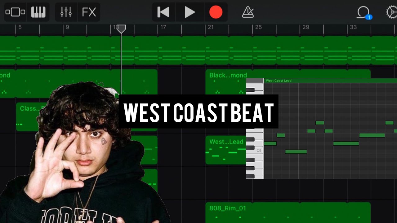 How to make a West Coast beat In GarageBand [Blueface x Shoreline Mafia] (iOS) tutorials