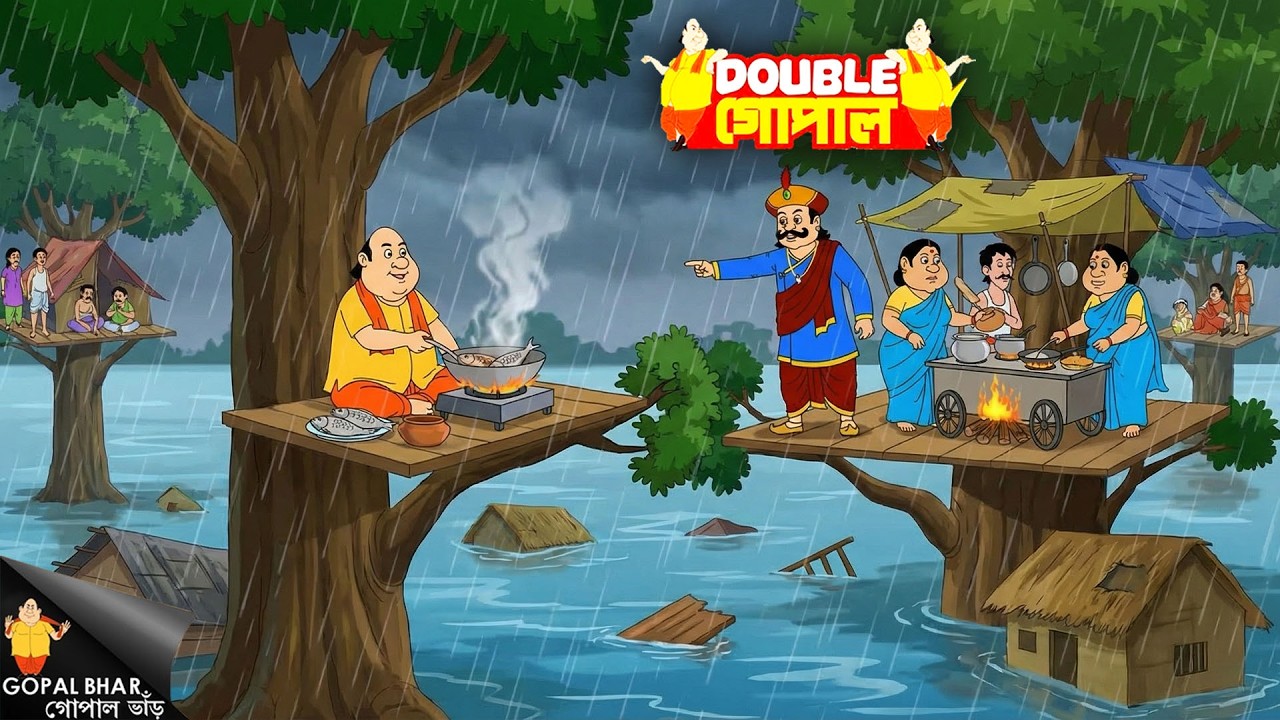 রাজা গোপাল দাদার গাছের উপর নির্মিত রান্নাঘরে পৌঁছালেন এবং তার স্ত্রী দায়িত্ব নিলেন| Gopal Bhar |New