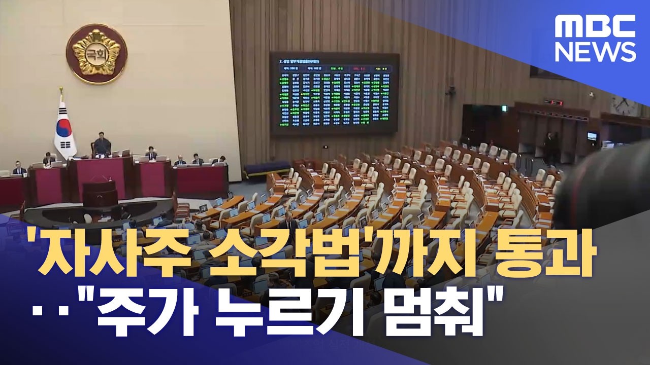 '자사주 소각법'까지 통과‥