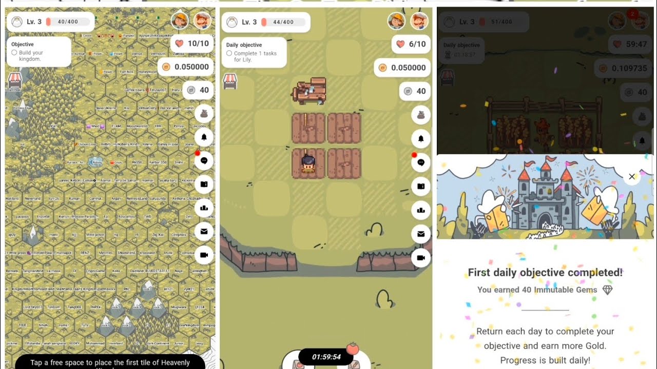 NomStead How to Complete Daily Objectives, Build Your Kingdom, Craft Soil, and Planting for Beginner