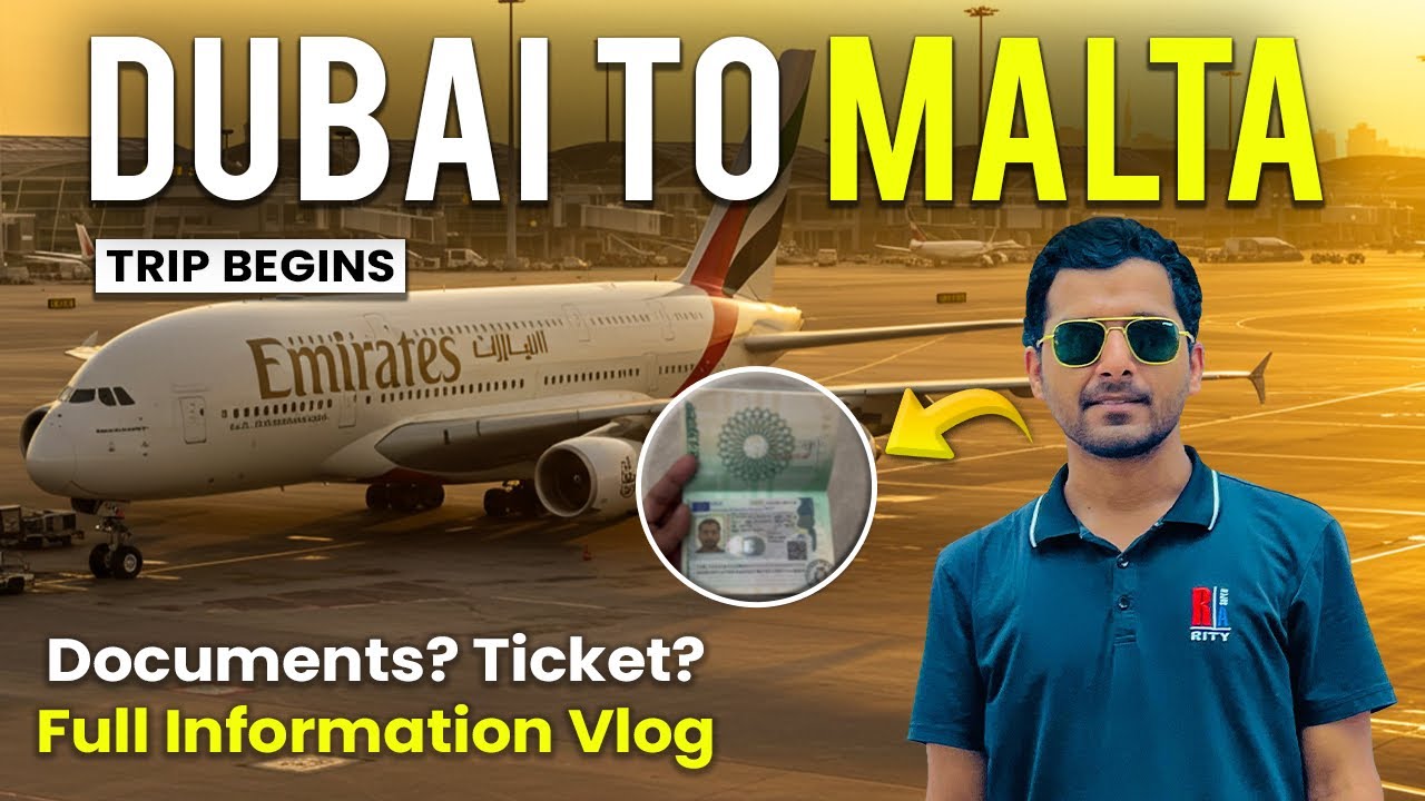 I traveled today Dubai to Malta first time #dubaivisa #maltajobs #malta