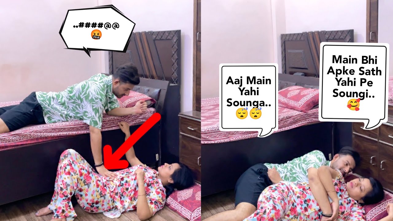 SLEEPING ON COUCH PRANK ON WIFE || PRANK ON WIFE || PRANK GONE ROMANTIC || ​⁠​⁠@luckyparul #prank