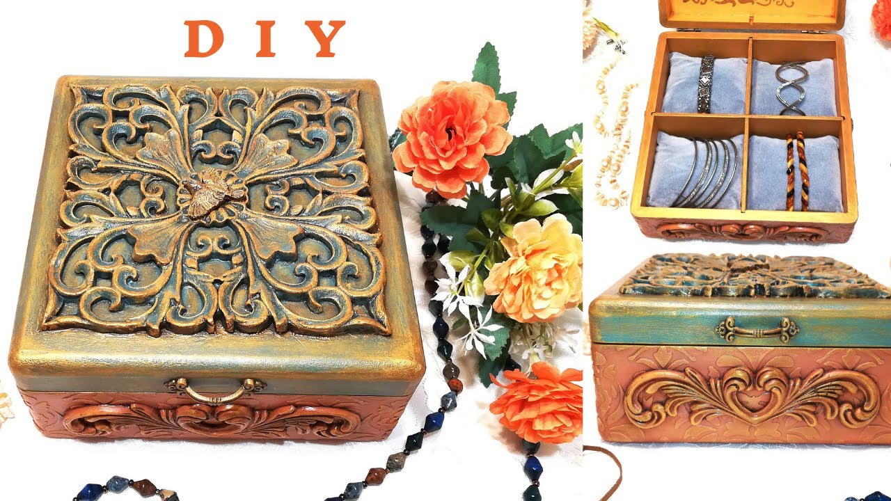 Vintage jewelry box DIY / Aging effect DIY
