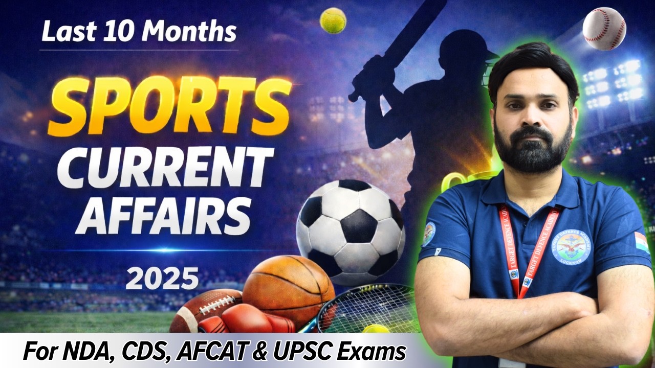 Last 10 Months Sports Current Affairs 2025 | Current Affairs 2026🔥Current Affairs for NDA, CDS 2026