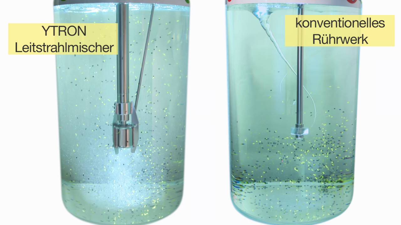 YTRON -Vergleich mit herkömmlichem Rührwerk