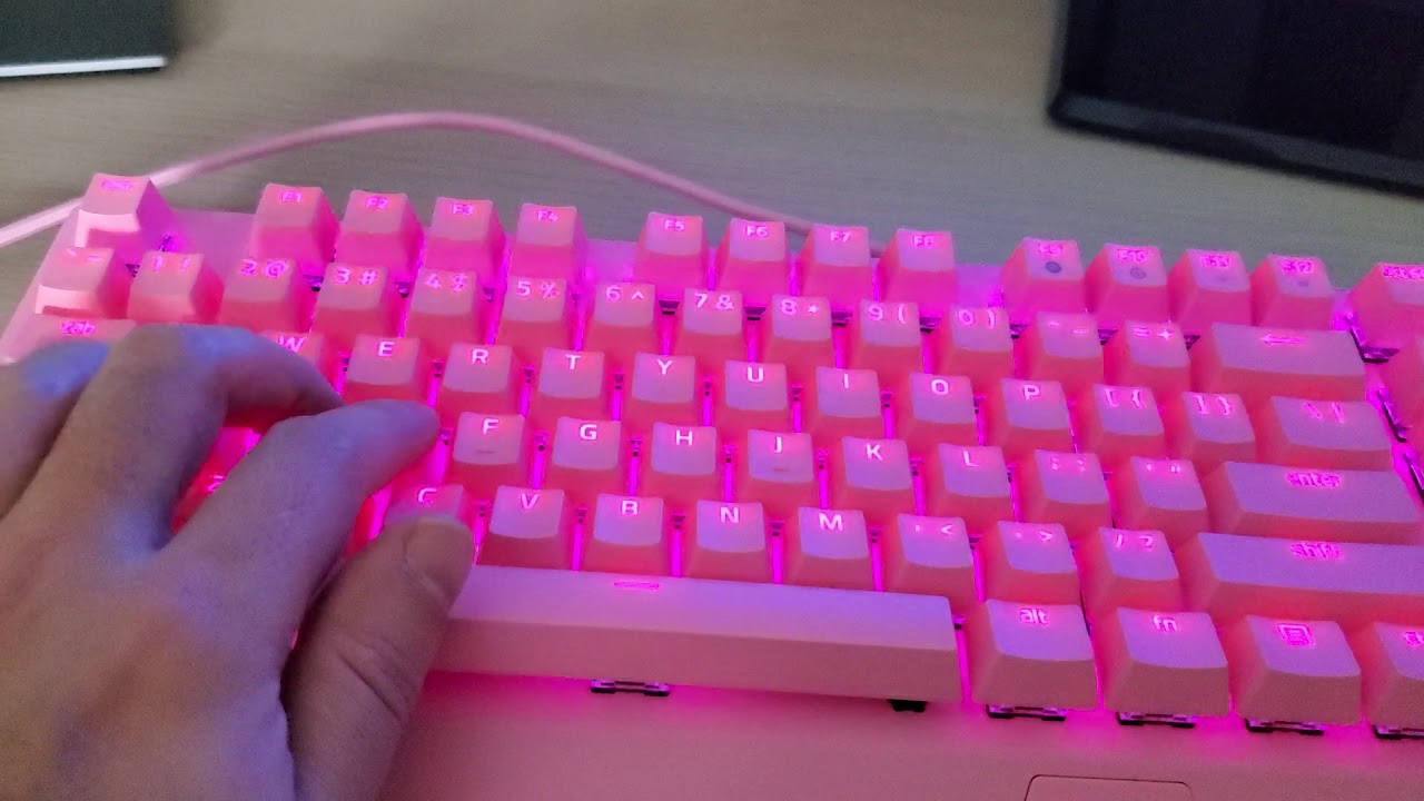 Razer BlackWidow V3 Quartz Edition keypress sound test