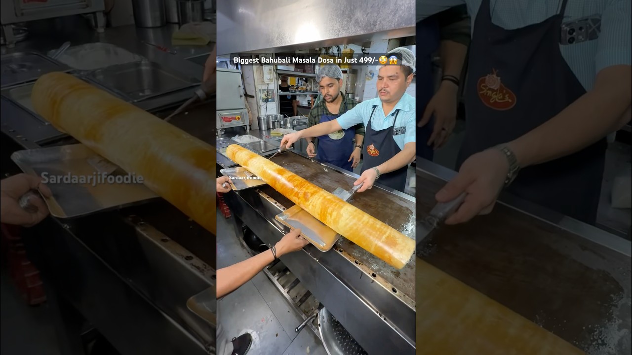 Biggest Bahubali Masala Dosa in Just 499/-😱🥵 #foodforfoodies #indianfood #food #indianstreetfood