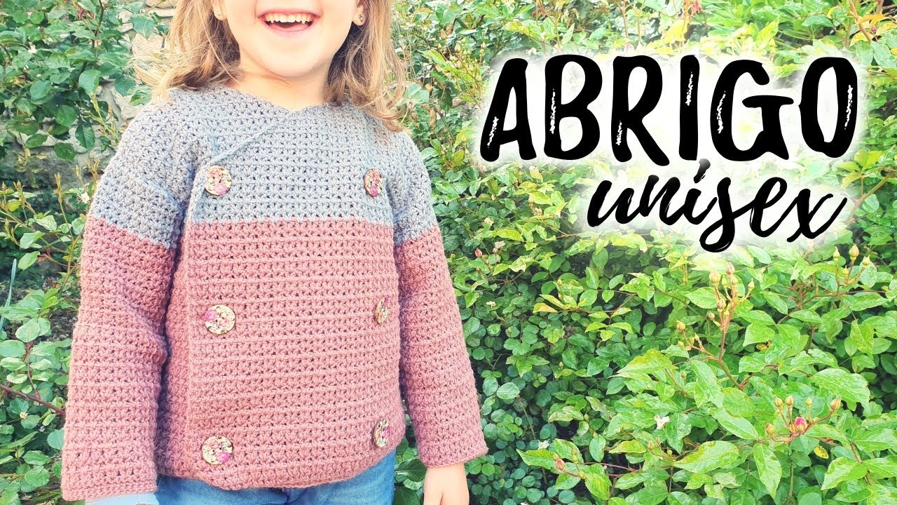 Cómo tejer ABRIGO para NIÑOS a crochet UNISEX | Tutorial paso a paso | Ahuyama Crochet