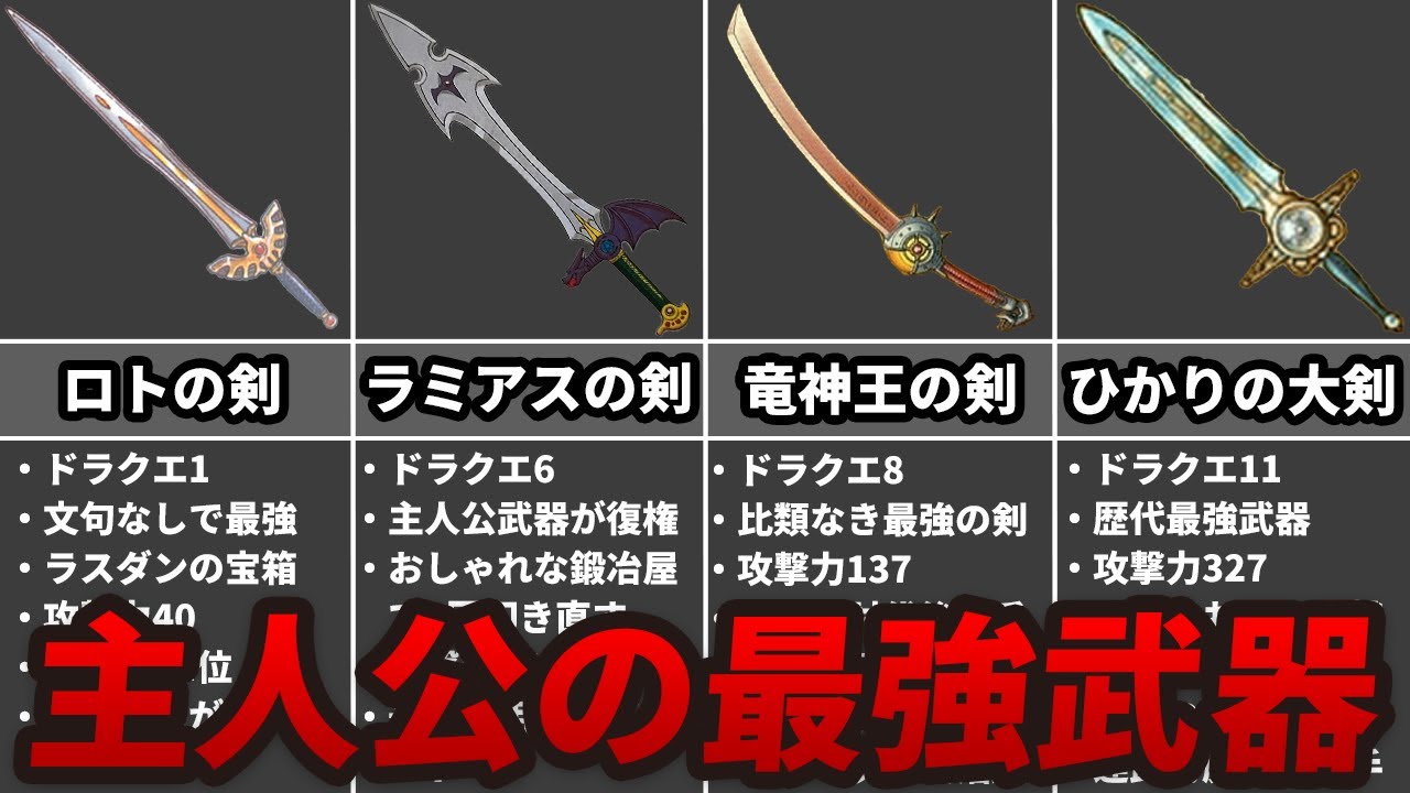 【歴代ドラクエ】主人公の最強武器の歴史