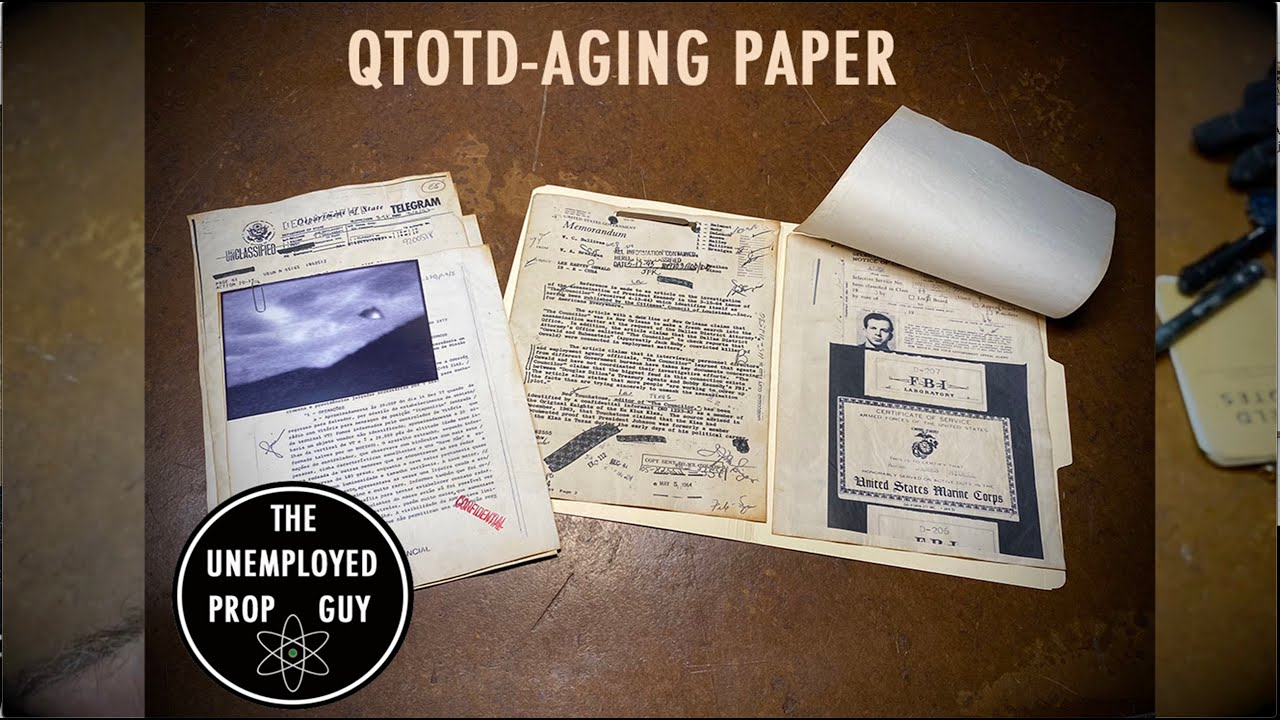 How to age paper props