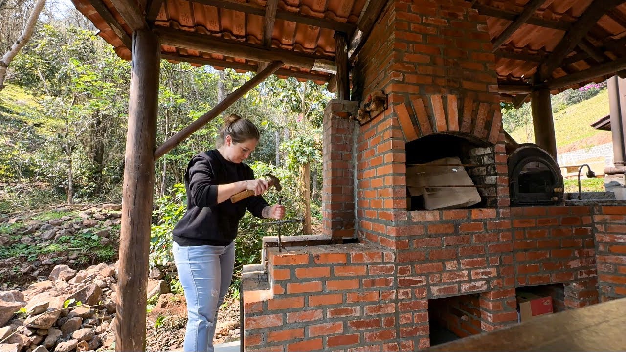 FOGÃO À LENHA FORNO IGLU E CHURRASQUEIRA | Quiosque Rústico na Chácara |