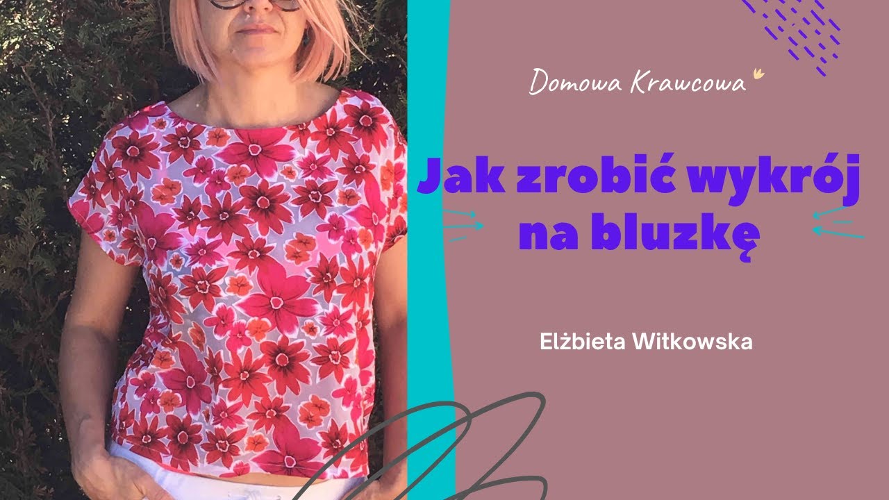 Jak zrobić wykrój na bluzkę kimono - swe