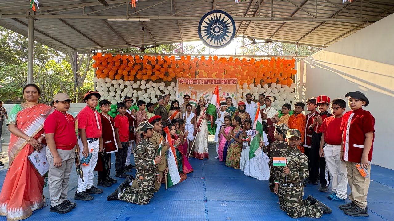Harvest tender roots School Republic Day celebrations / dance performance by 5 class students.
