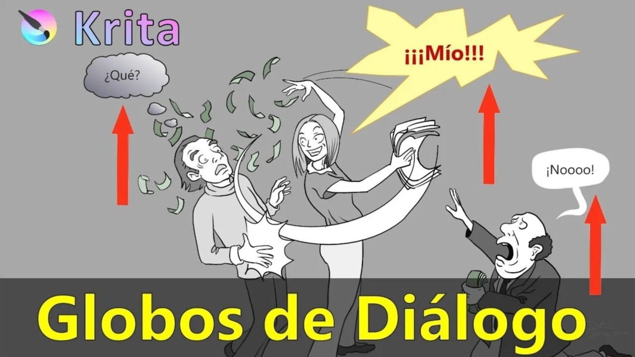 Cómo Hacer Globos de Diálogo para Cómics y Viñetas con Krita : Tutorial para Bocadillos de Texto