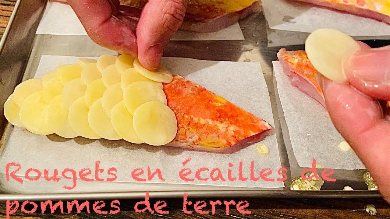 【フランス料理】ヒメジのポワレ・ジャガイモのウロコ仕立て/ソースヴァンブラン　Rougets en écailles de pomme de terre , sauce vin blanc